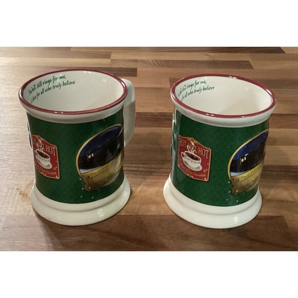 Set Of 2 The Polar Express Train “Believe” Coffee Cup Mugs Christmas 3D - Picture 4 of 10